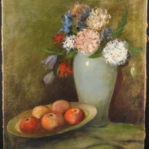 Agne Kalbus Apples on a platter, oil painting