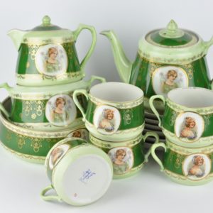 Antique Porcelain coffee set for 5 person - Volhov