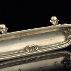 Antique silver tray, French