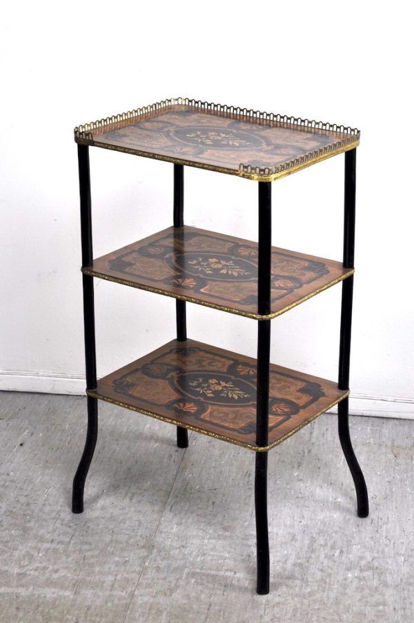 antique intarsia table