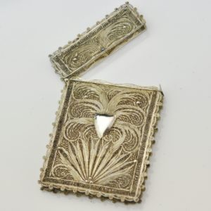 Antique case, silver, filigree