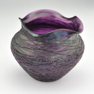 Antique purple glass vase