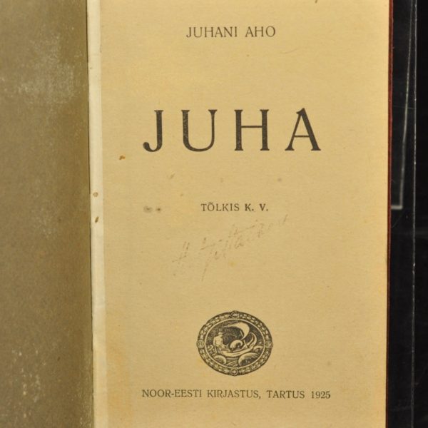 EW aegne raamat Juhani Aho "Juha" 1925