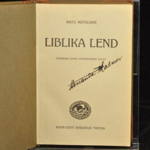 EW aegne raamat Mats Mõtslane "Liblika lend" 1927