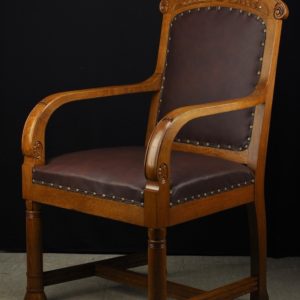 Art Nouveau chair leather