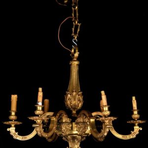 Antique Bronze chandelier lamp 1400.-