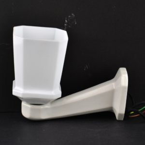Wall lamp, white glass, defect