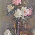 Antique oil painting "Flowers"