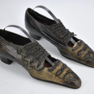 Antique black party shoes