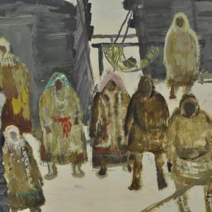 Oil painting In the far north of the village
