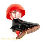 Miniature vintage table lamp , plastic, footballer boot