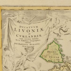 Antique map Livoniea Cyrlandiea