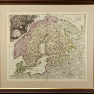 Antique map  Scandinavia
