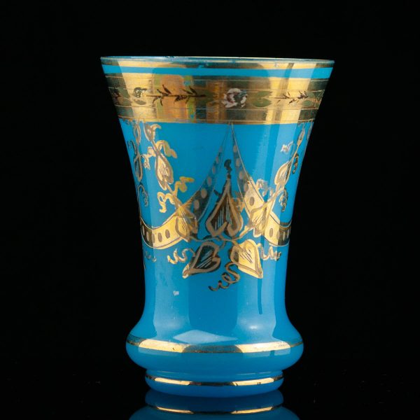 Antiikne vaas, sinine klaas käsimaaling