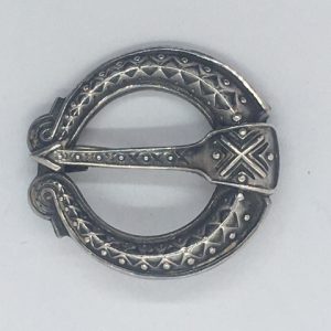 Silver horseshoe brooch