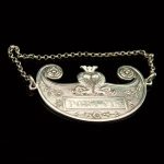 Antique 1896 Swedish silver bottle sign of a chain