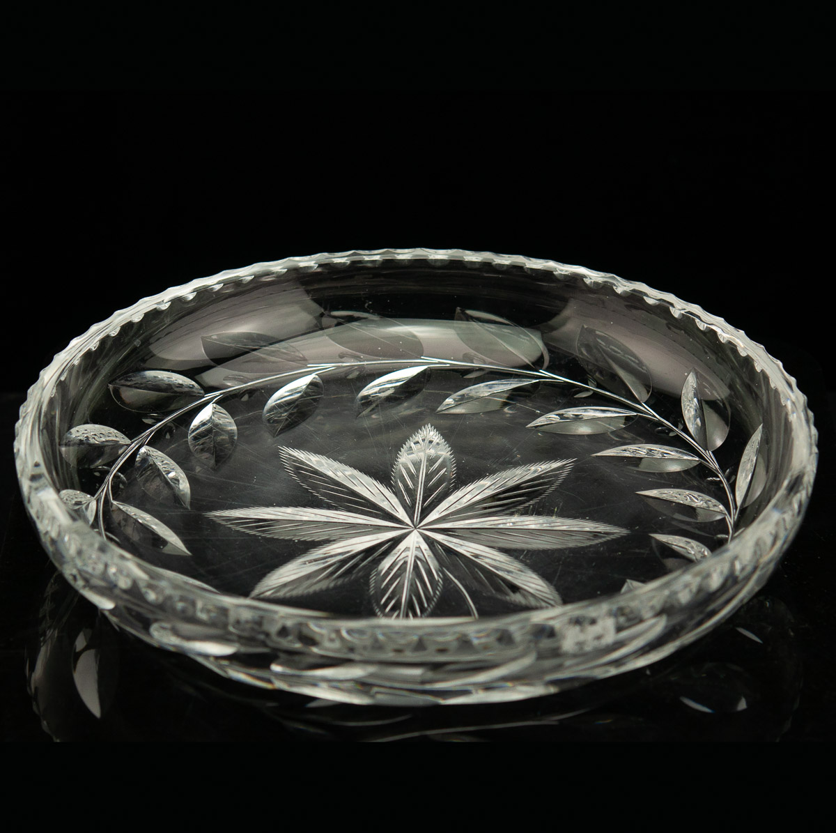 Antique Estonian crystal dish Antique Estonian crystal dish