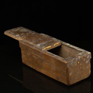Antique 1902 wood box with sliding cover