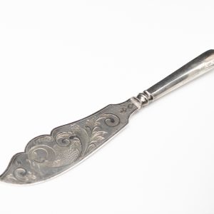 Antique Russian 84 silver fish serving knife