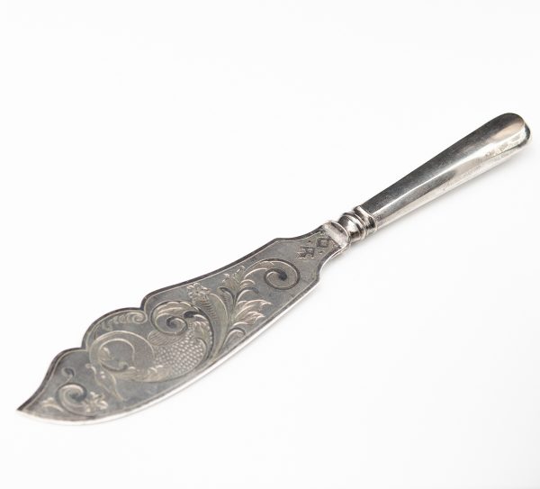 Antiikne kala serv.nuga 1890 - 84 hõbe,