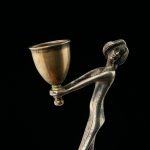 Antique Imperial Russian 84 silver art nouveau candle holders - GRACHEV