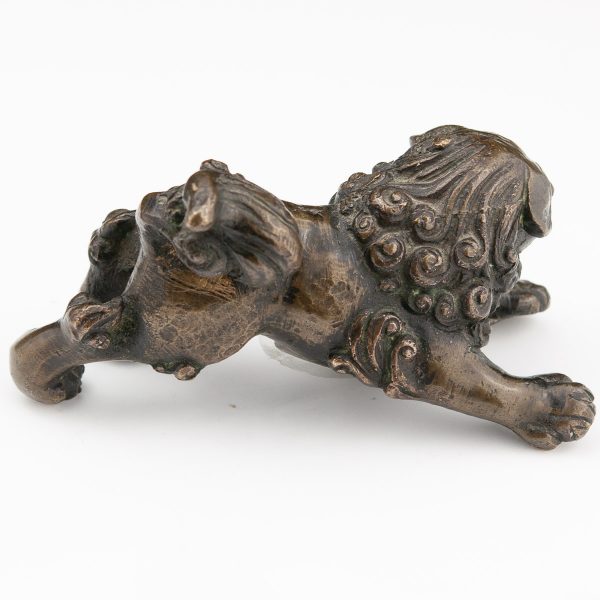 Antiikne Hiina foo koera figuur, pronks