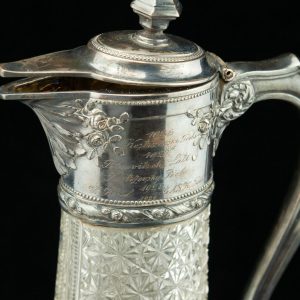 Antique Estonian 875 silver crystal jug