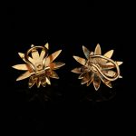 583 gold earrings with pearl