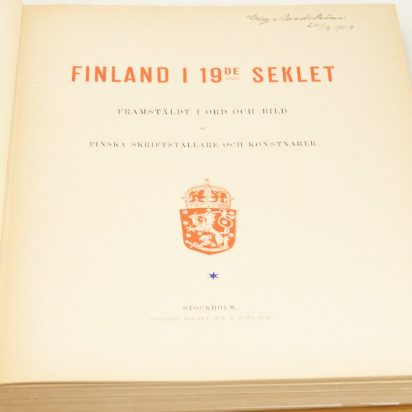 Antiikne raamat FINLAND I 19de SEKLET