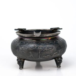 Antique Vietnamese 900 silver ashtray