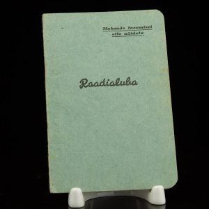 Antique 1941 Estonian Radio licience
