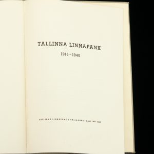 Antiikne raamat Tallinna Linnapank 1915-1940,Taska