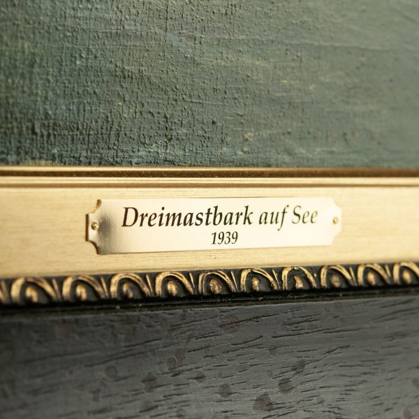 Antique sea painting - Dreimastbark auf see