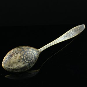 Russian silver soup spoon