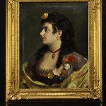 Antique lady portrait by CANON 1874, oil painting