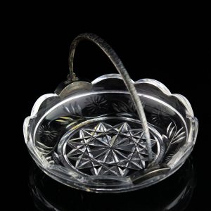 Antique Estonian crystal bowl 875 silver