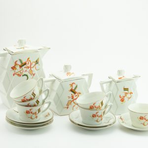 Art Deco porcelain coffe set for 6 ,Altrohlau 1938-1945aAltrohlau 1938-1945a