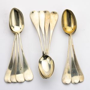 11 Austrian silver spoons 19th century