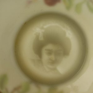 Japanese porcelain cup and saucer with litophane