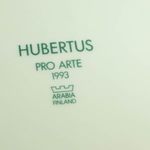 Portselanist vaagen Hubertus Pro Arte 1993 Arabia Soome