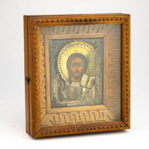 Ikoon Jeesus Kristus Kõigevalitseja, 84 hõbe kate, kastis