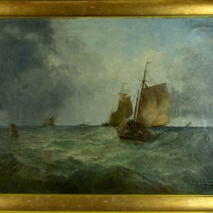 S.Chambers õlimaal Meri ja purjekad 1866