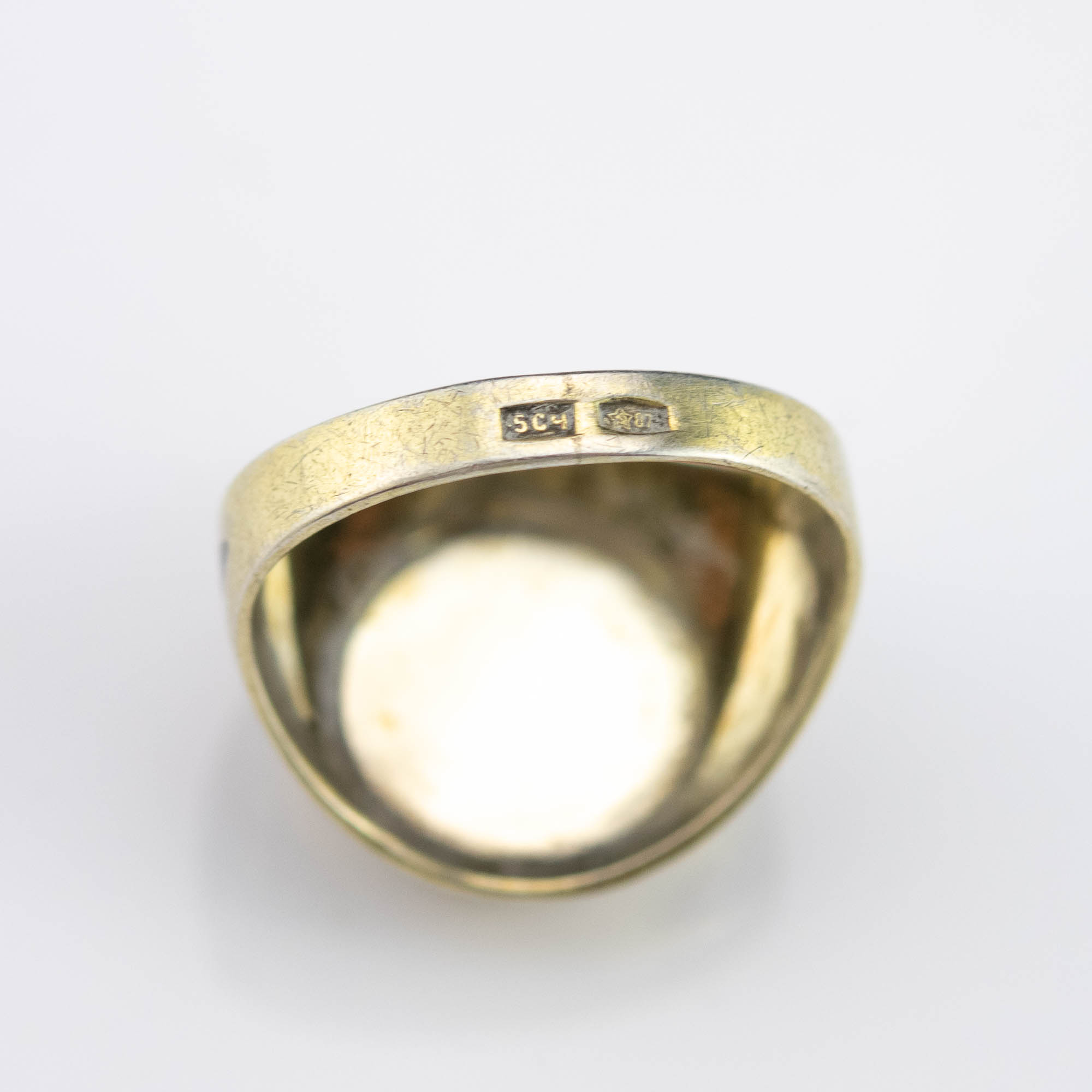 Silver niello ring , size 17.5 Silver niello ring , size 17.5