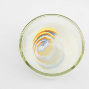 Klaasist vaas-kauss,värviline põhi