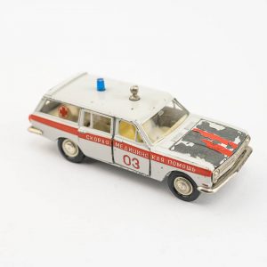 Russian Vintage diecast toy car Volga GAZ-24 ambulance car 03,1/43