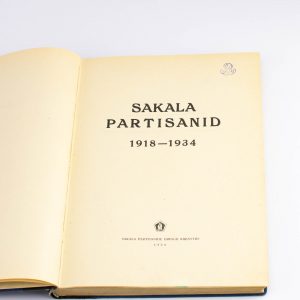 EW raamat- I Sakala Partisanid Vabadussõjas1918-1920,Peeter Kangro kapten 1934a