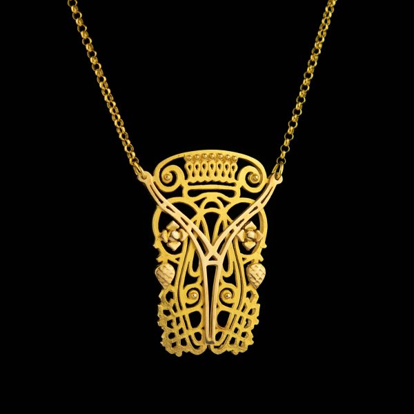 Finland gold necklace Kalevala Koru, 585 gold, Gallen-Kallela