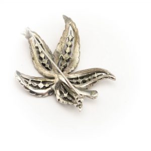 Swedish silver brooch with markacites