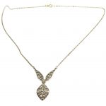 Art Deco silver 835 necklace with Martcasites