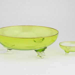 Rohelisest klaasist puuviljakauss ja väiksed kausikesed 18tk